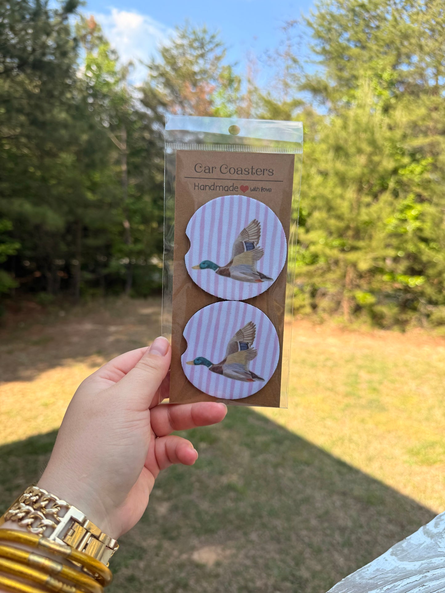 Mallard car coasters