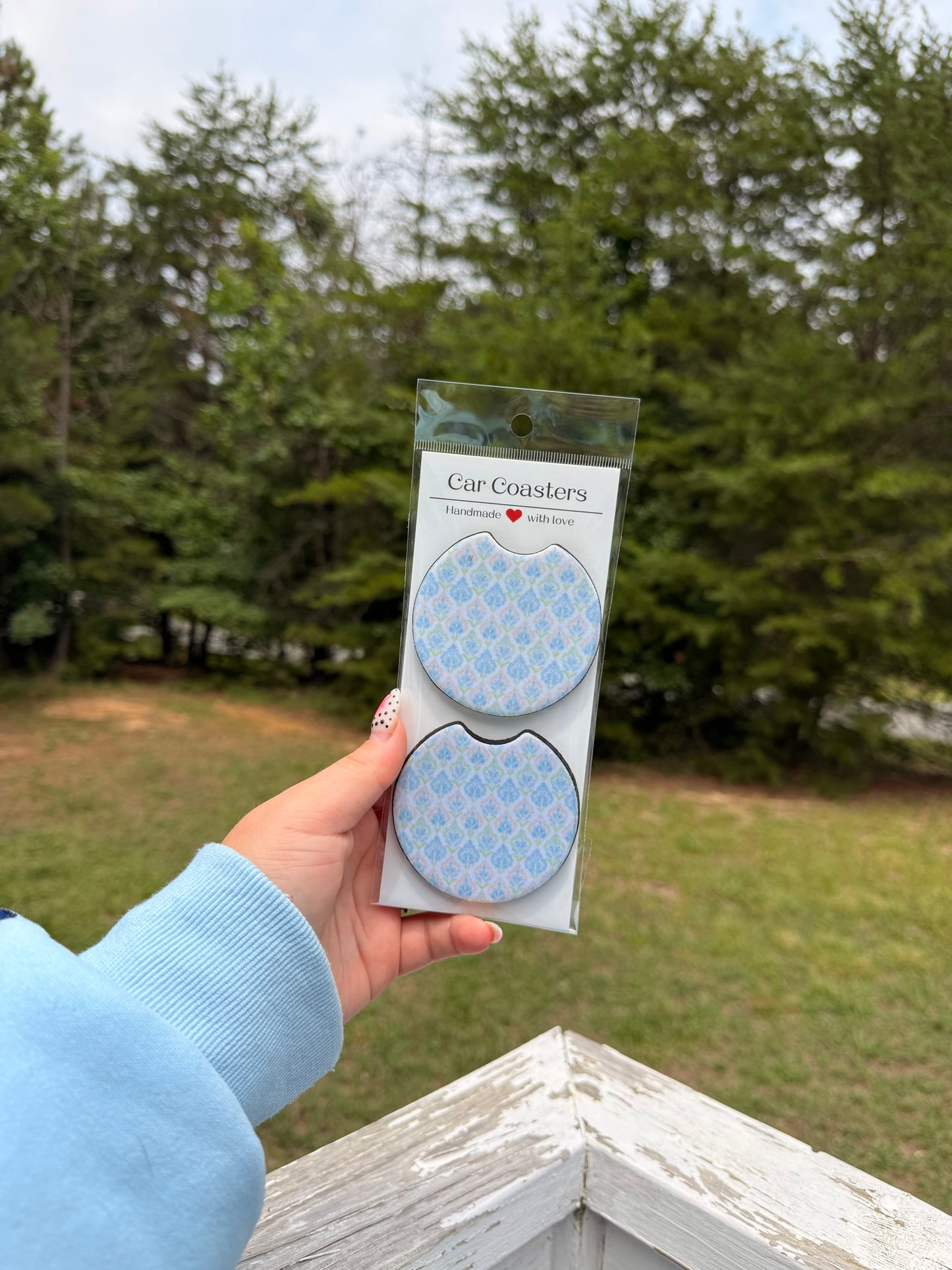 Something Blue Car Coasters