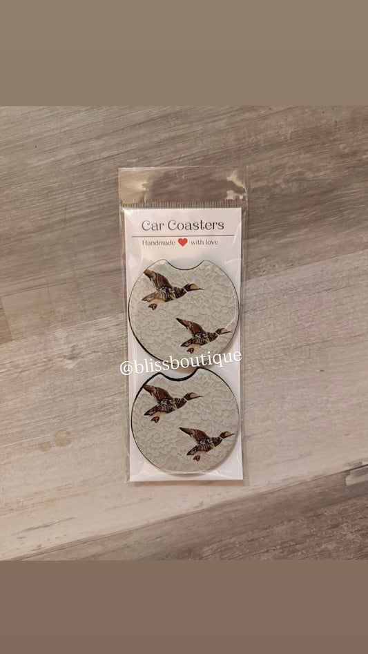 Mallard car coasters