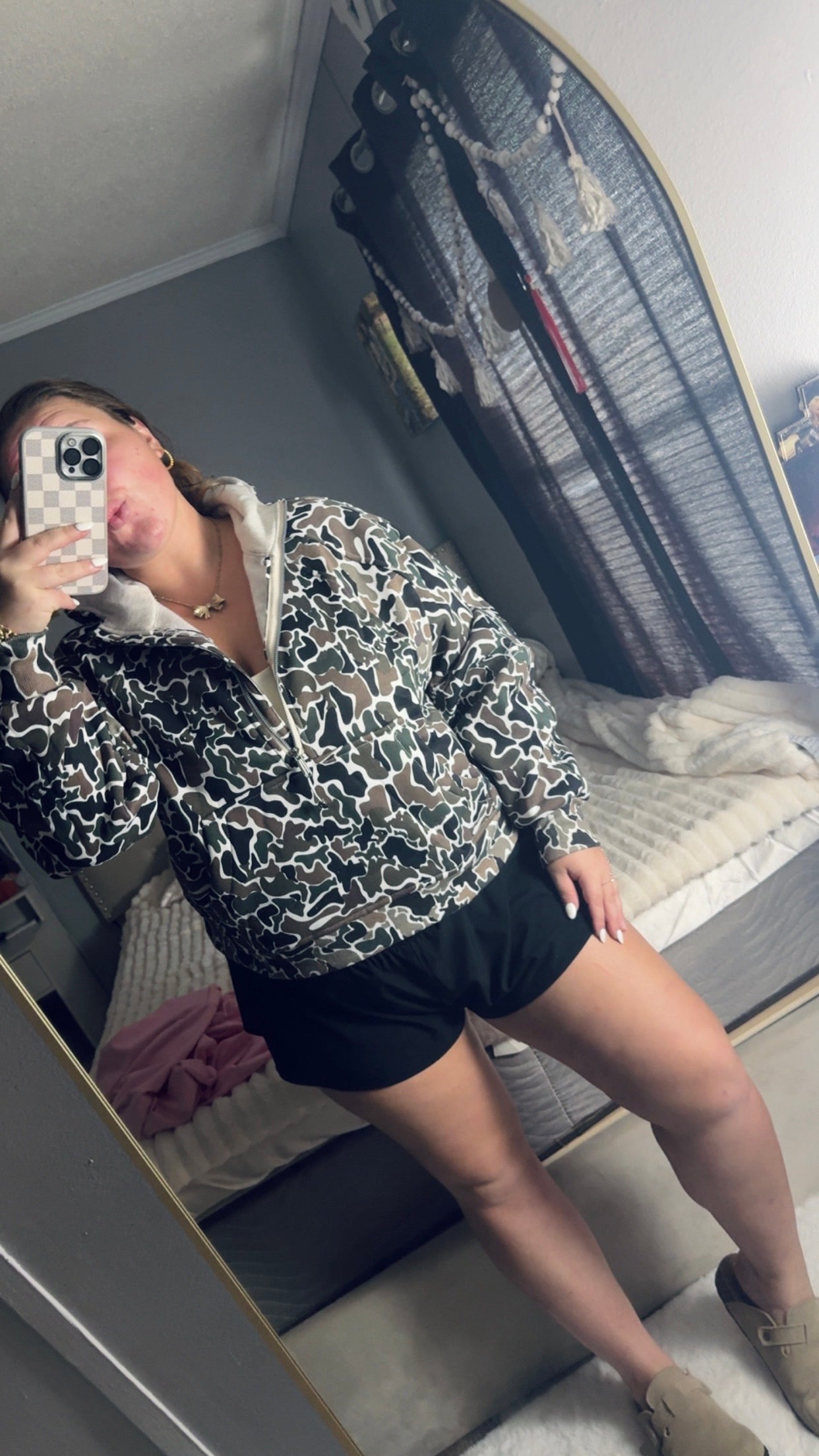 The Camo half zip