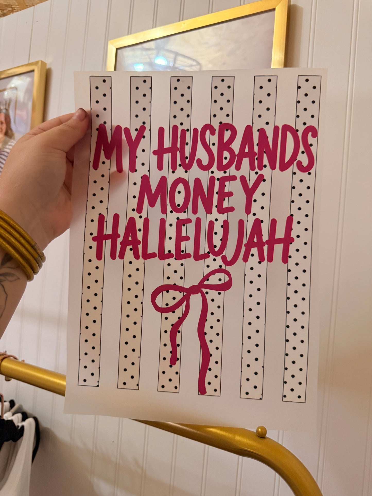 My Husbands Money Hallelujah transfer