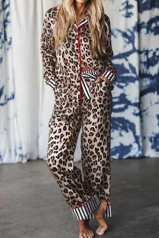 Leopard print pajama set