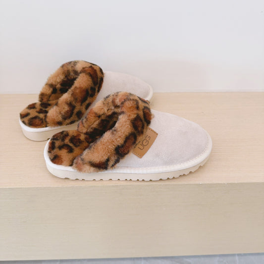 The cheetah slippers