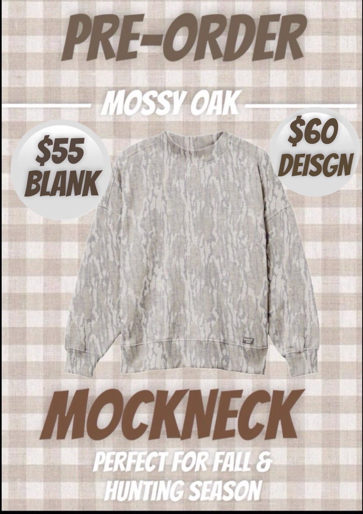 PRE-ORDER MOSSY OAK MOCKNECK