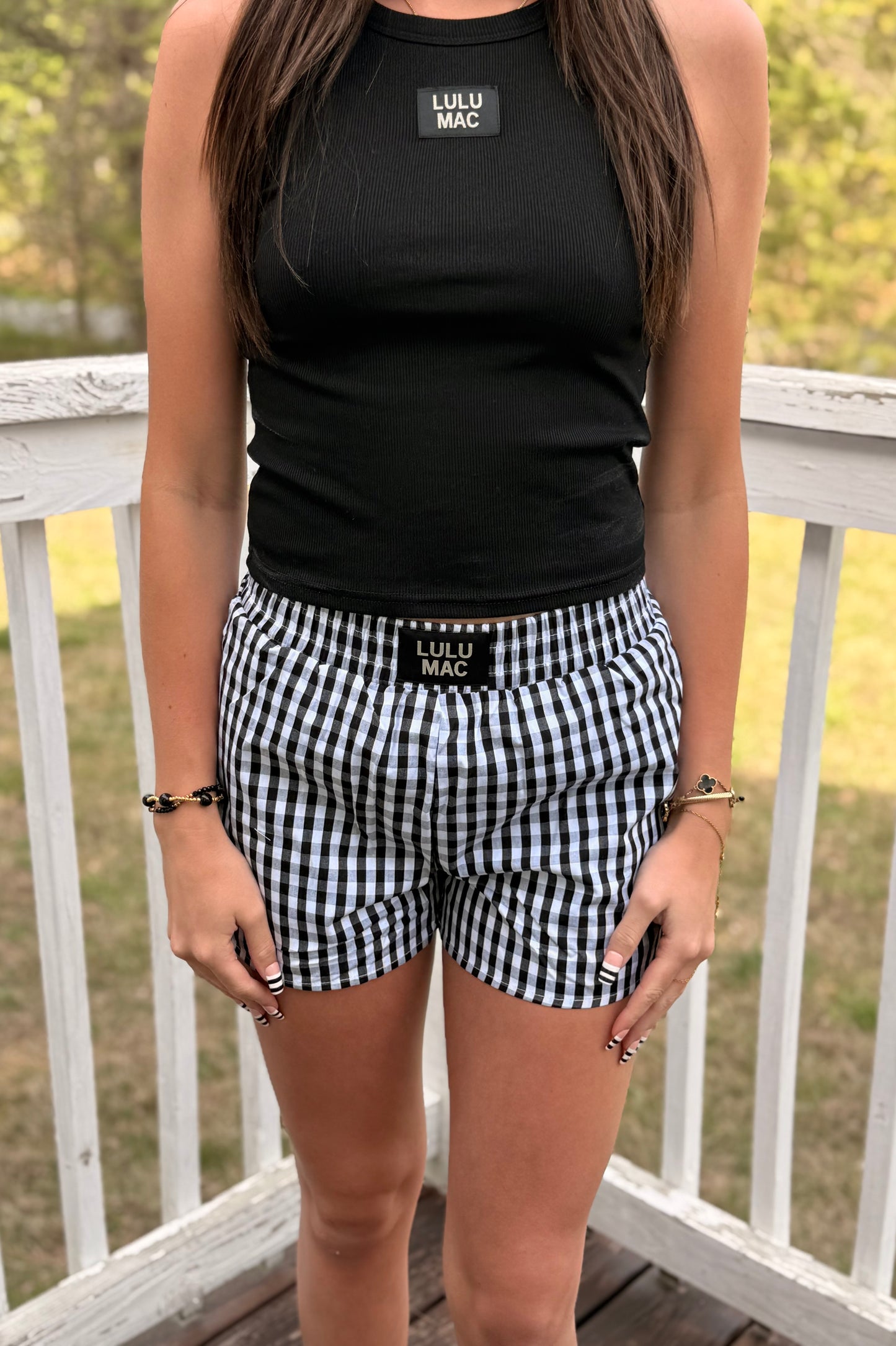The Black Checkered Shorts