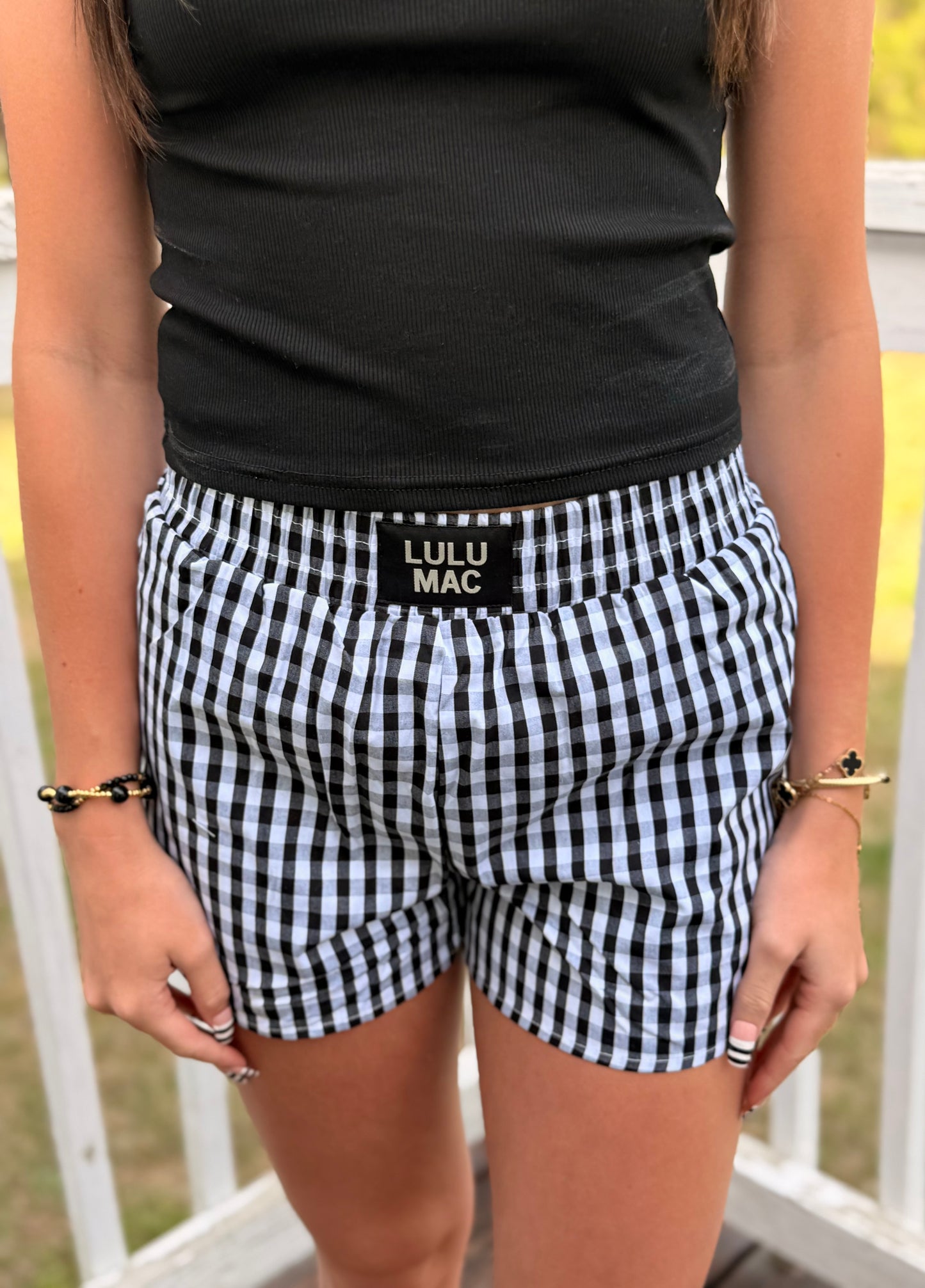 The Black Checkered Shorts