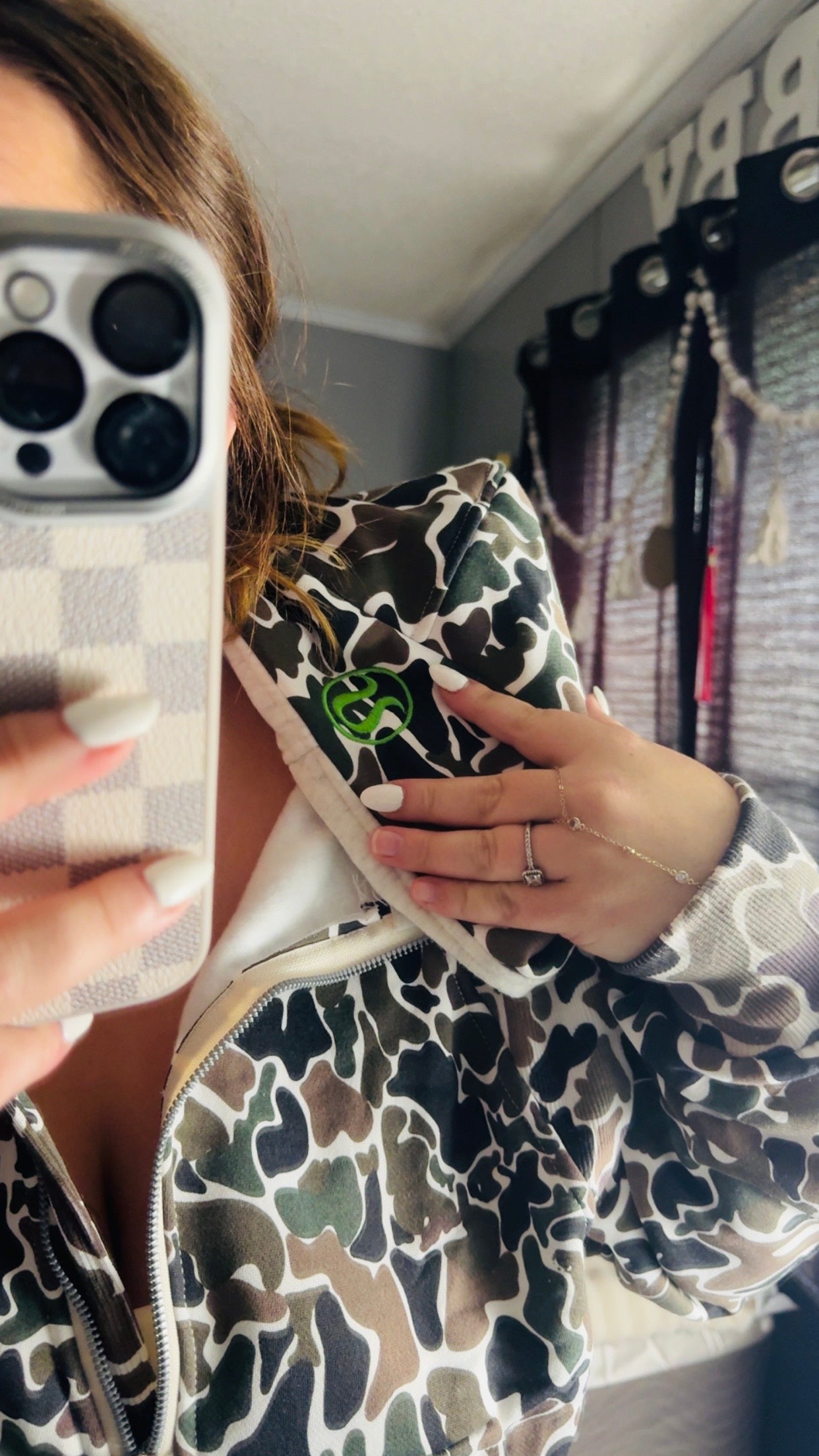 The Camo half zip