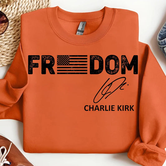 The Charlie Kirk sweatshirt!