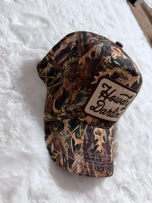 Howdy Darlin Camo trucker hat