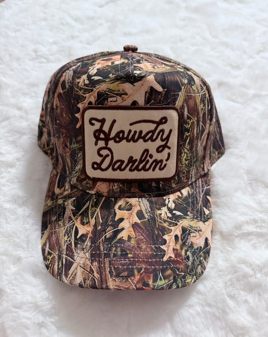 Howdy Darlin Camo trucker hat